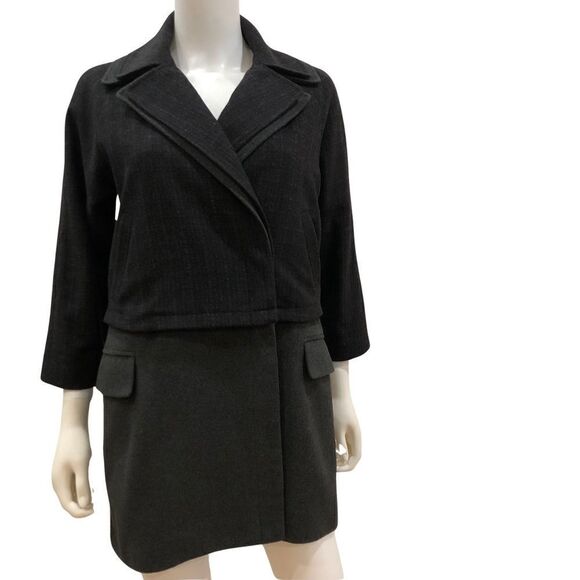 TIBI Coat Jacket, Gray, Size 0 - Picture 2 of 14